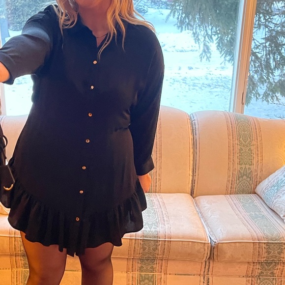 Zara black button down dress - Picture 12 of 12